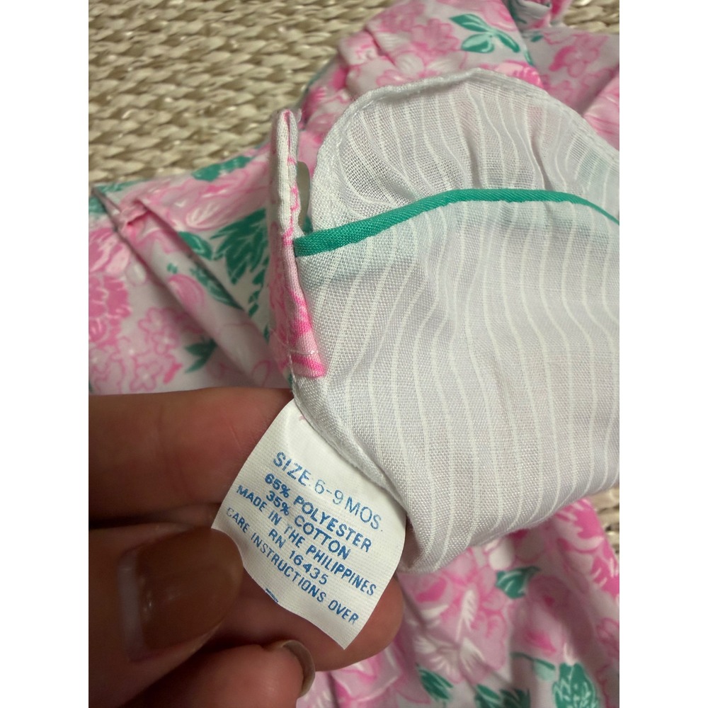 Vintage Baby Girl Floral Patchwork Romper Jumpsuit Bundle 6-9 Cottagecore 90's - Picture 10 of 11